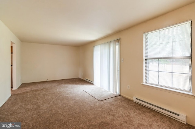46 Hampshire Rd, Sicklerville, NJ 08081 - empty room featuring a baseboard radiator and carpet floors
