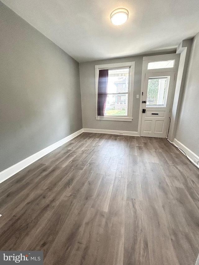 533 Franklin St, West Reading, PA 19611 - interior space featuring dark wood-style flooring and baseboards