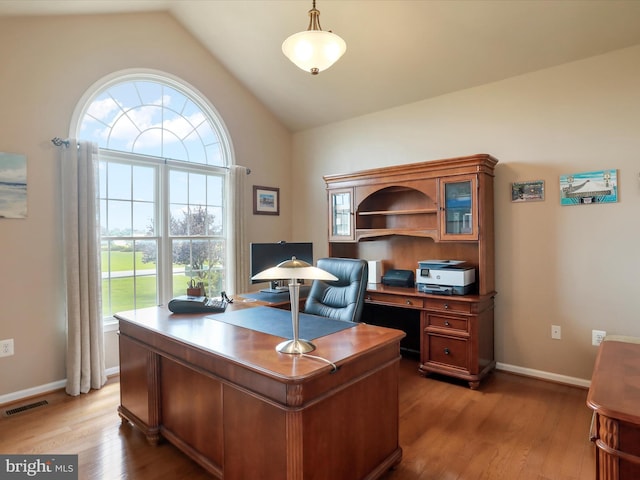 22124 Whitestone Ct, Smithsburg, MD 21783 - office space with lofted ceiling and light wood-type flooring