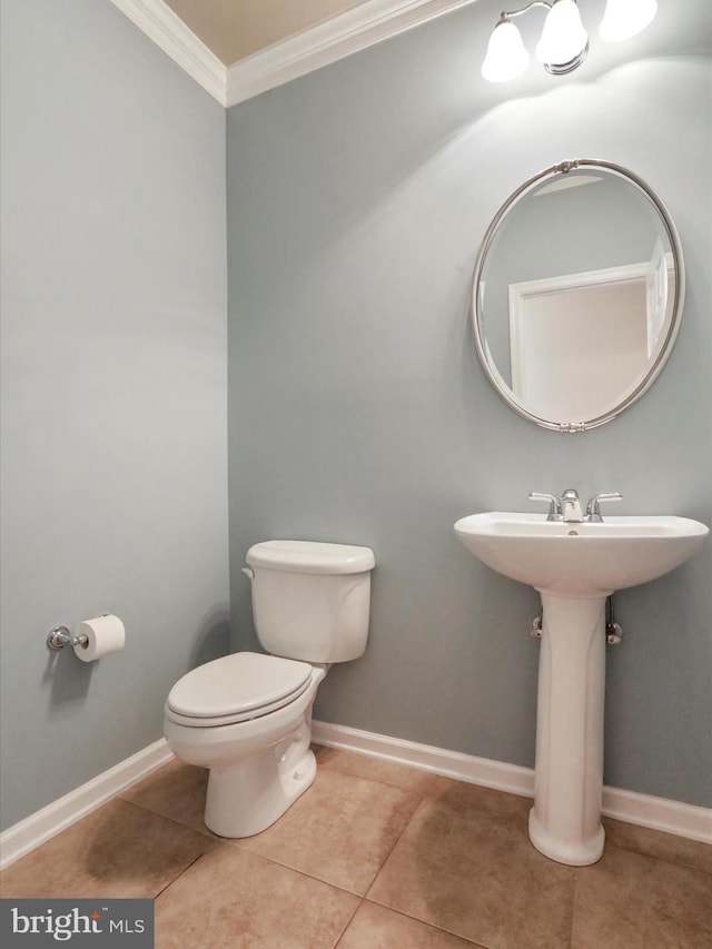 22124 Whitestone Ct, Smithsburg, MD 21783 - bathroom with ornamental molding and tile patterned floors