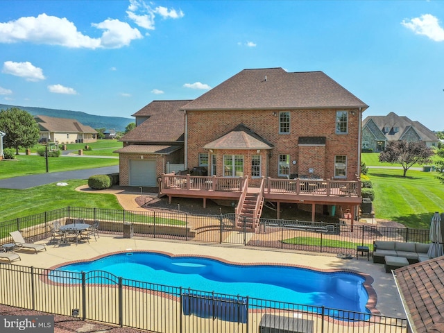 22124 Whitestone Ct, Smithsburg, MD 21783 - view of swimming pool with an outdoor hangout area, a deck, and a patio area