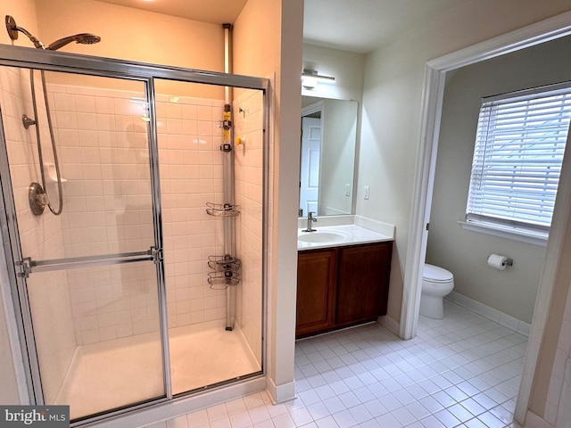 8980 Harrover Pl Unit 80B, Lorton, VA 22079 - full bathroom featuring a stall shower, tile patterned flooring, and vanity