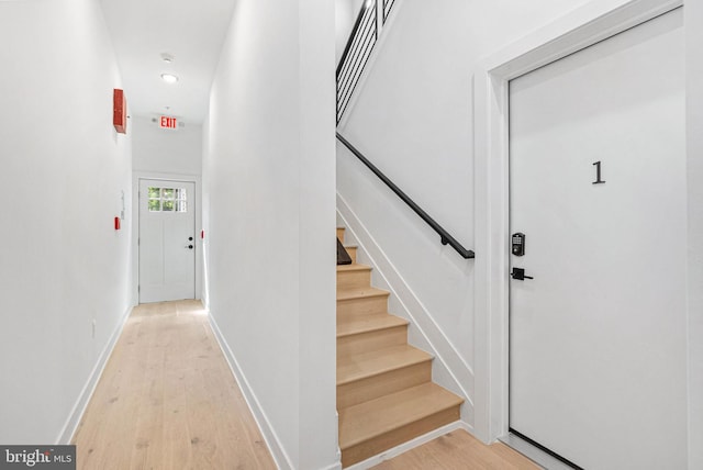1338 N Franklin St, Philadelphia, PA 19122 - stairs with wood finished floors and recessed lighting