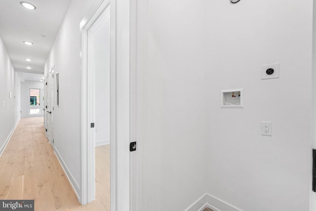 1338 N Franklin St, Philadelphia, PA 19122 - corridor with light wood-style flooring and recessed lighting