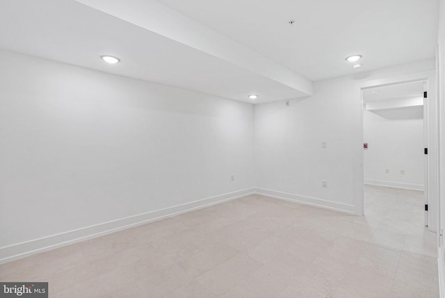 1338 N Franklin St, Philadelphia, PA 19122 - finished below grade area with recessed lighting