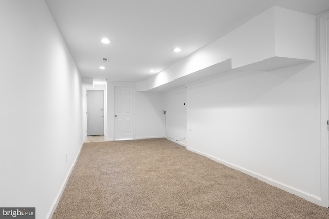 721 E 22nd St, Baltimore, MD 21218 - finished basement with recessed lighting and light carpet