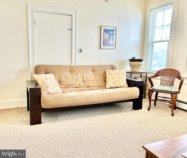 5904 Harford Rd, Baltimore, MD 21214 - living room with carpet flooring and baseboards