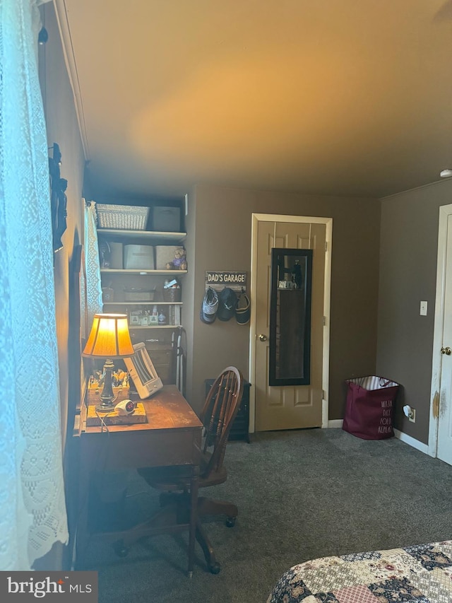 352 Almond Rd, Pittsgrove, NJ 08318 - carpeted bedroom featuring an office area and baseboards
