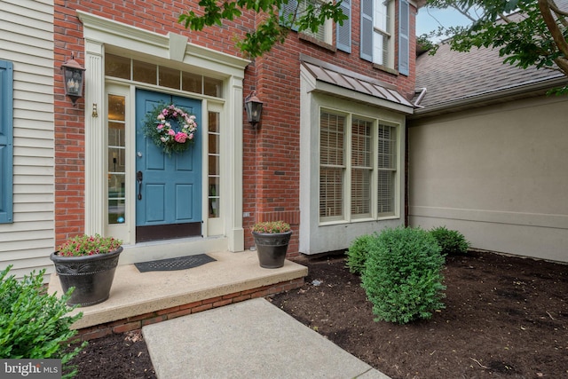 16 Fox Hollow Dr, Lancaster, PA 17602 - doorway to property with brick siding and roof with shingles