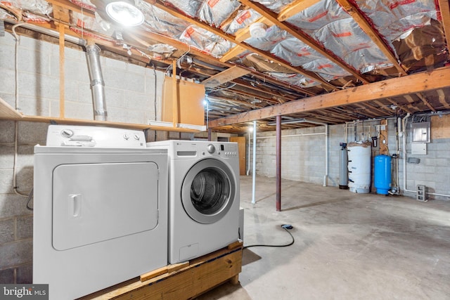 643 Meadow Branch Rd, Westminster, MD 21158 - unfinished below grade area with separate washer and dryer, a water pressure tank, and electric panel