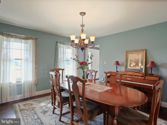 647 Warm Spring Rd, Chambersburg, PA 17202 - dining room with a chandelier and wood finished floors