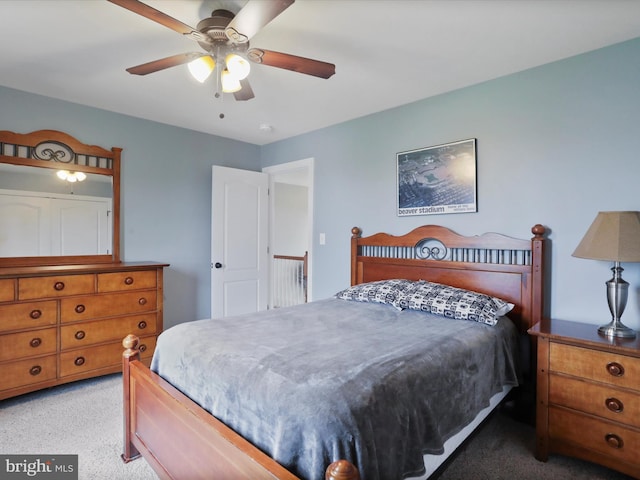 647 Warm Spring Rd, Chambersburg, PA 17202 - bedroom featuring light carpet and a ceiling fan