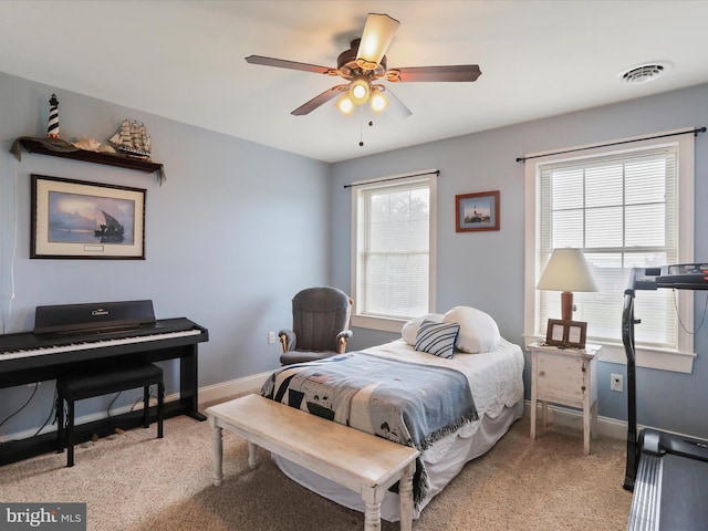 647 Warm Spring Rd, Chambersburg, PA 17202 - bedroom featuring light carpet and a ceiling fan