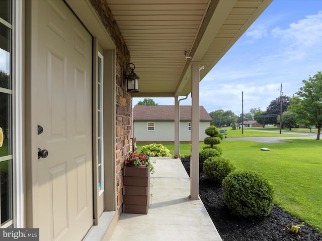 647 Warm Spring Rd, Chambersburg, PA 17202 - covered porch featuring a lawn