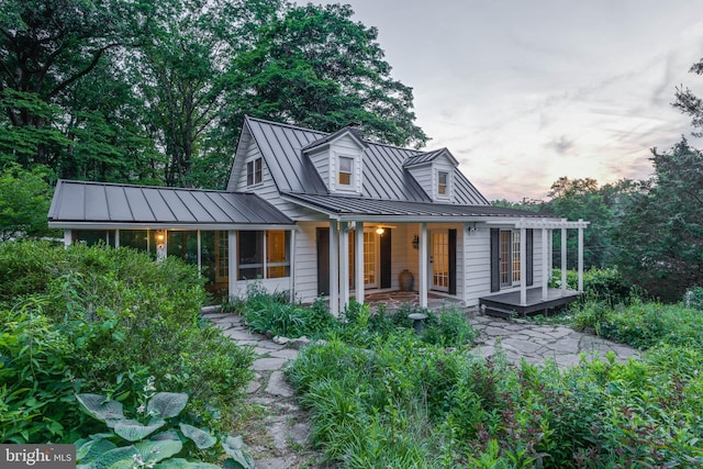 1801 Stringtown Rd, Sparks Glencoe, MD 21152 - cape cod house with a standing seam roof and a metal roof