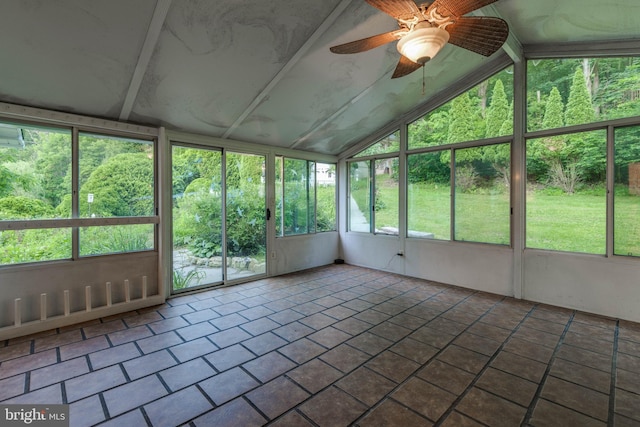 1801 Stringtown Rd, Sparks Glencoe, MD 21152 - unfurnished sunroom with ceiling fan and vaulted ceiling