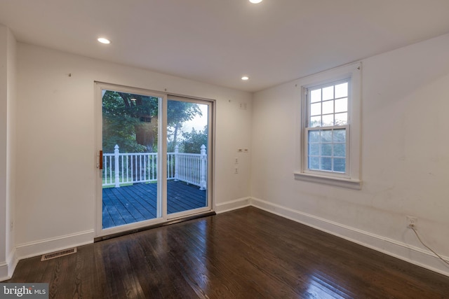 1801 Stringtown Rd, Sparks Glencoe, MD 21152 - unfurnished room featuring dark wood-type flooring and recessed lighting