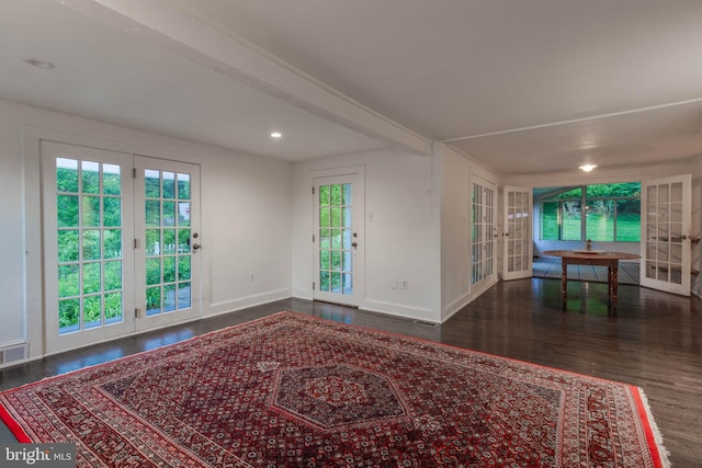 1801 Stringtown Rd, Sparks Glencoe, MD 21152 - unfurnished room featuring french doors, wood finished floors, and recessed lighting