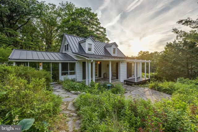 1801 Stringtown Rd, Sparks Glencoe, MD 21152 - cape cod house with a standing seam roof and a metal roof