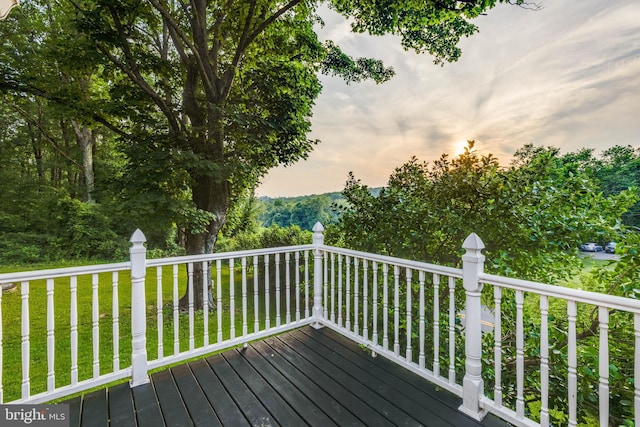 1801 Stringtown Rd, Sparks Glencoe, MD 21152 - deck at dusk featuring a lawn