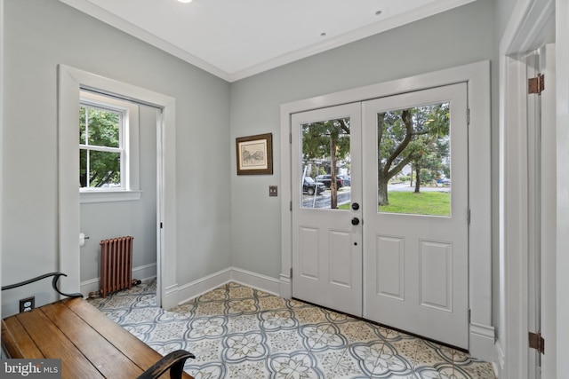 4300 Evans Chapel Rd, Baltimore, MD 21211 - foyer entrance with radiator heating unit and crown molding