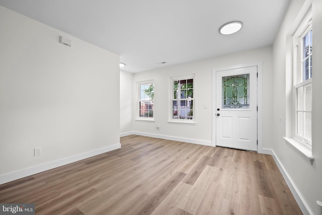 400 Reservoir St, Trenton, NJ 08618 - foyer entrance with light wood-style flooring and baseboards