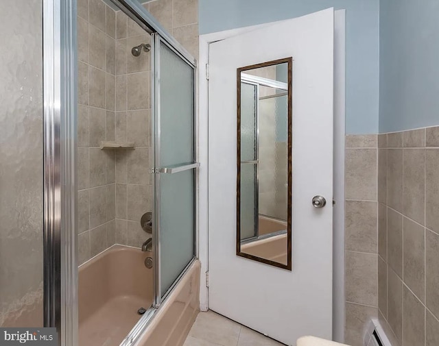 332 E Conestoga Rd, Wayne, PA 19087 - bathroom featuring shower / bath combination with glass door and tile patterned floors