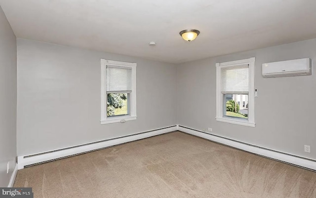 332 E Conestoga Rd, Wayne, PA 19087 - carpeted spare room with a wall mounted AC, healthy amount of natural light, and baseboard heating