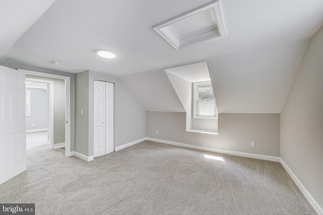 3520 Meadowside Rd, Gwynn Oak, MD 21207 - additional living space featuring carpet, attic access, and lofted ceiling