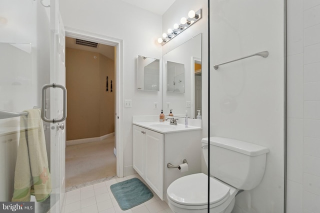 406 Regatta Dr, Philadelphia, PA 19146 - full bathroom featuring vanity, tile patterned flooring, and an enclosed shower