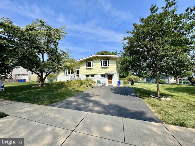 2108 Sierra Rd, Plymouth Meeting, PA 19462 - view of front of house with a front lawn and asphalt driveway