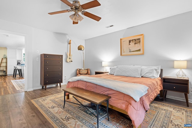 295 Homestead Ln, Charlottesville, VA 22902 - bedroom with wood finished floors and ceiling fan