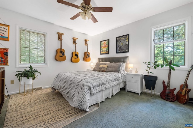 295 Homestead Ln, Charlottesville, VA 22902 - carpeted bedroom with baseboards and a ceiling fan