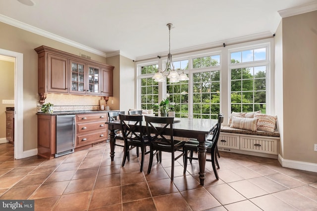 3054 Jordan Rd, Orefield, PA 18069 - dining space with ornamental molding, healthy amount of natural light, and tile patterned floors