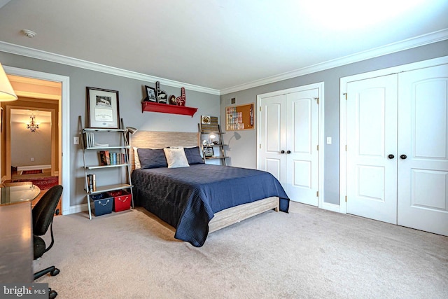 3054 Jordan Rd, Orefield, PA 18069 - carpeted bedroom with multiple closets and crown molding
