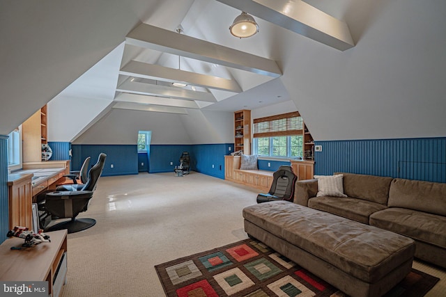 3054 Jordan Rd, Orefield, PA 18069 - carpeted living room with plenty of natural light and an office area