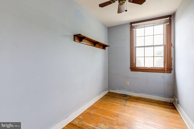 257 Westpark Ln, Clifton Heights, PA 19018 - empty room with a ceiling fan, light wood-type flooring, and a textured ceiling