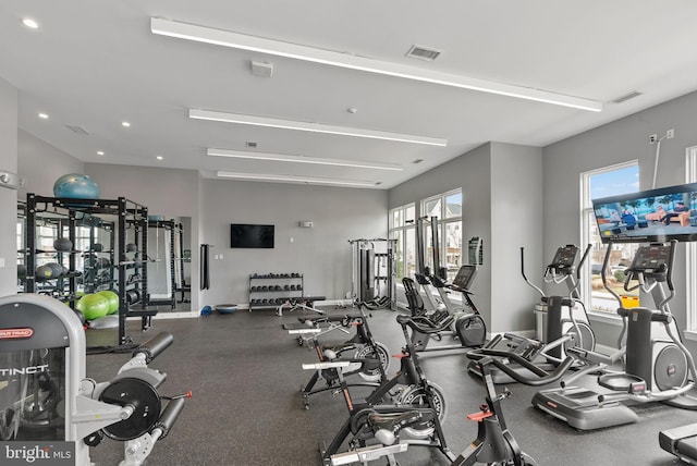6203 Posey St, Frederick, MD 21703 - workout area with recessed lighting