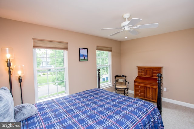 3879 Charter Club Dr, Doylestown, PA 18902 - carpeted bedroom with baseboards and a ceiling fan