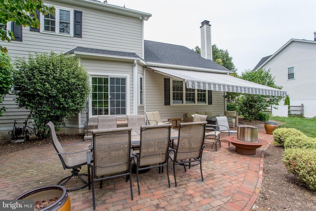 3879 Charter Club Dr, Doylestown, PA 18902 - view of patio featuring an outdoor fire pit and outdoor dining space