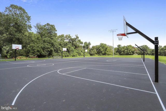 2911 Deer Hollow Way 421 & 422, Fairfax, VA 22031 - view of basketball court with community basketball court and view of scattered trees