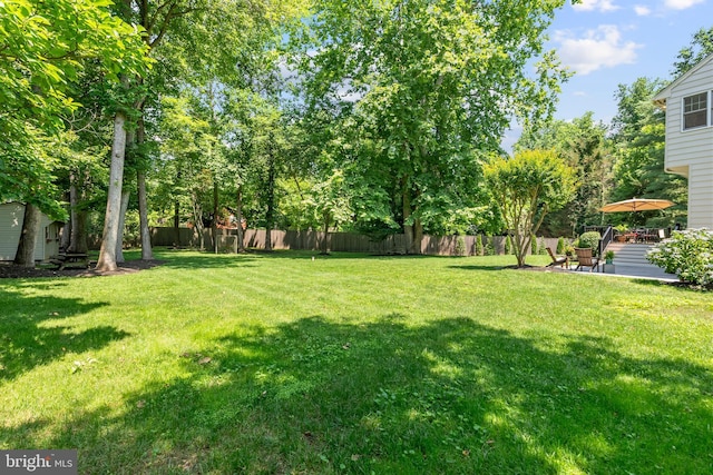 1600 Old Mill Bottom Run, Annapolis, MD 21409 - view of yard with a storage unit and a patio