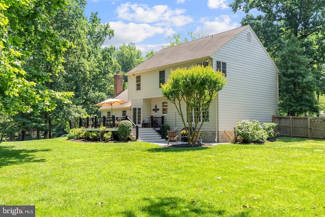 1600 Old Mill Bottom Run, Annapolis, MD 21409 - view of front of home with a wooden deck, roof with shingles, and a chimney