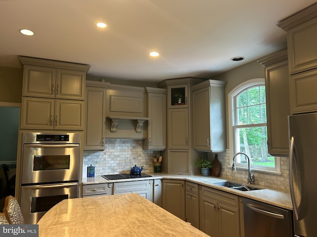 1600 Old Mill Bottom Run, Annapolis, MD 21409 - kitchen with appliances with stainless steel finishes, light countertops, decorative backsplash, and recessed lighting