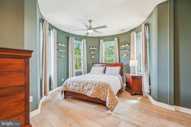 3240 Hiatt Pl NW Unit 4, Washington, DC 20010 - bedroom with wood finished floors and a ceiling fan