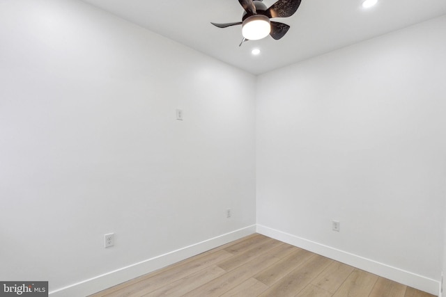 2012 S Mildred St, Philadelphia, PA 19148 - unfurnished room featuring recessed lighting, light wood-style floors, and a ceiling fan
