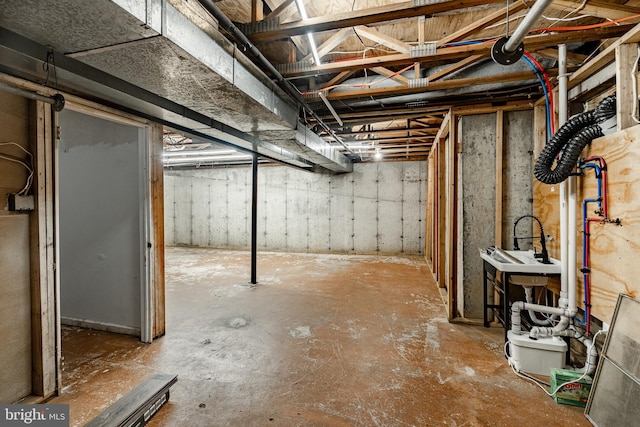 30 Scott Ct, Chesterbrook, PA 19087 - unfinished below grade area featuring a sink