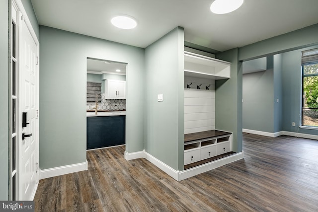 30 Scott Ct, Chesterbrook, PA 19087 - mudroom with dark wood-style flooring and baseboards