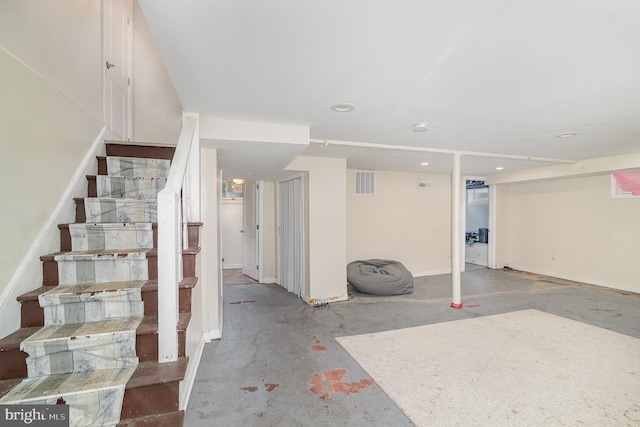 2941 N 6th St, Harrisburg, PA 17110 - finished basement with stairway and recessed lighting
