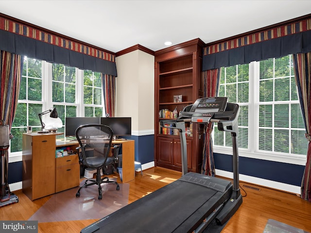1509 Winfields Ln, Gambrills, MD 21054 - workout area featuring wood finished floors
